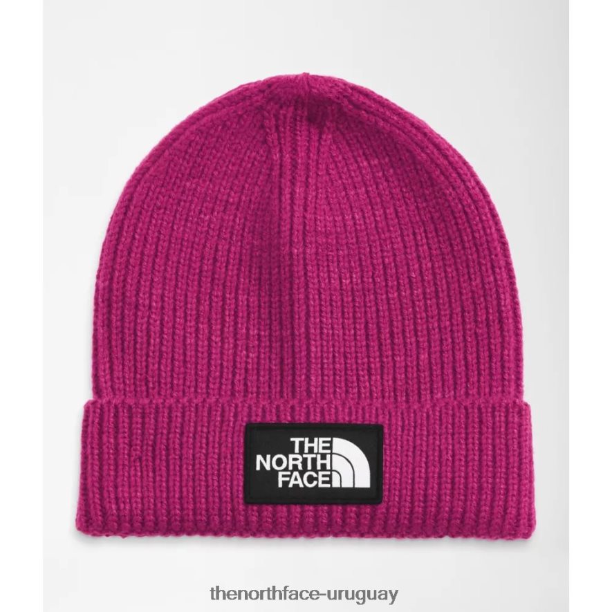 Gorro con puños y logo de caja TNF para niños 2RRLTN5777 rosa fucsia The North Face