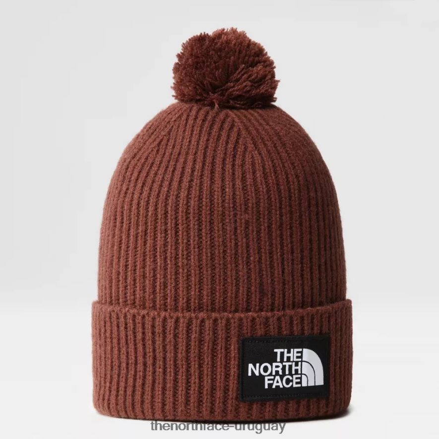 gorro con pompón y logo de tnf 2RRLTN123 roble oscuro The North Face