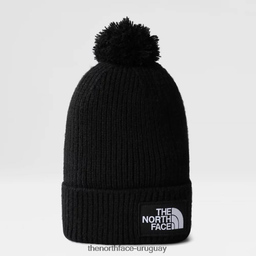 gorro con pompón y logo de tnf 2RRLTN126 negro The North Face