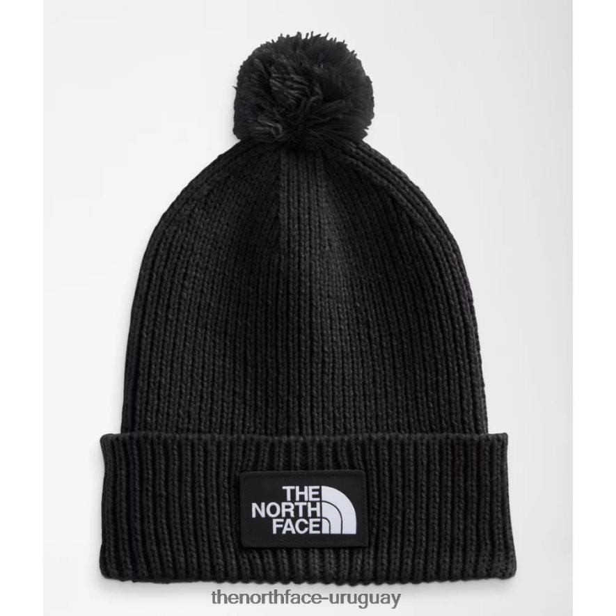 gorro con pompón y logo de tnf 2RRLTN3229 negro The North Face