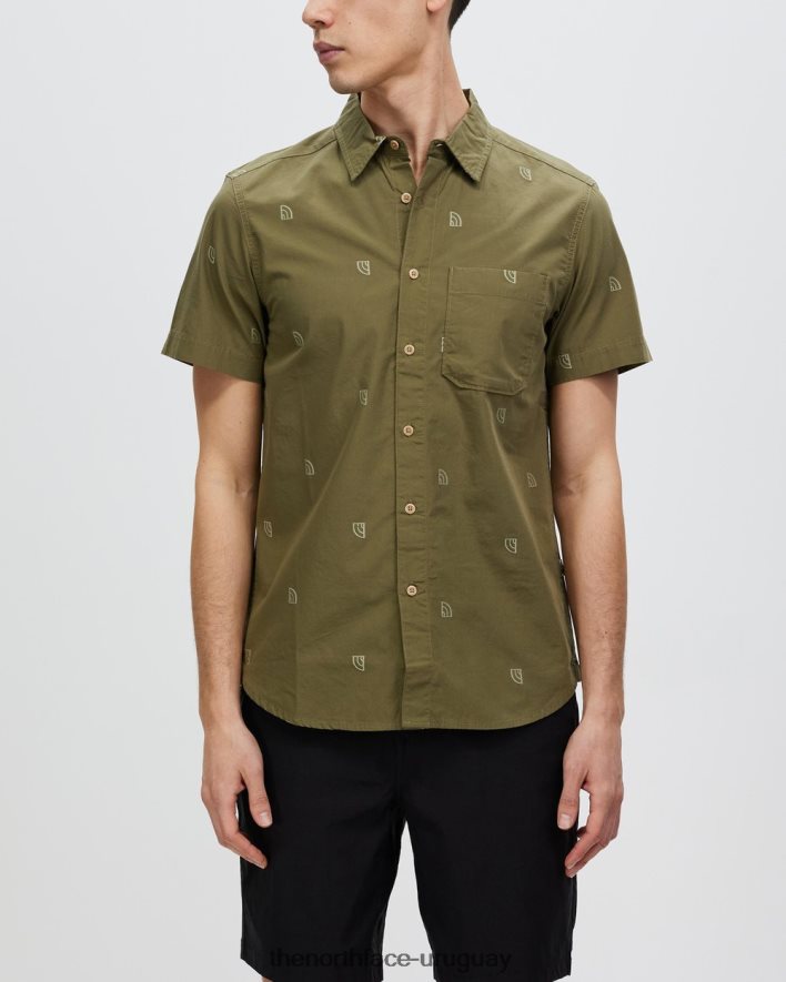 camisa de jacquard baytrail de manga corta 2RRLTN7227 verde oliva The North Face