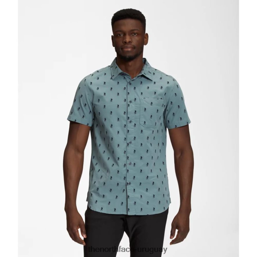 camisa jacquard baytrail de manga corta para hombre 2RRLTN3798 caminante azul The North Face