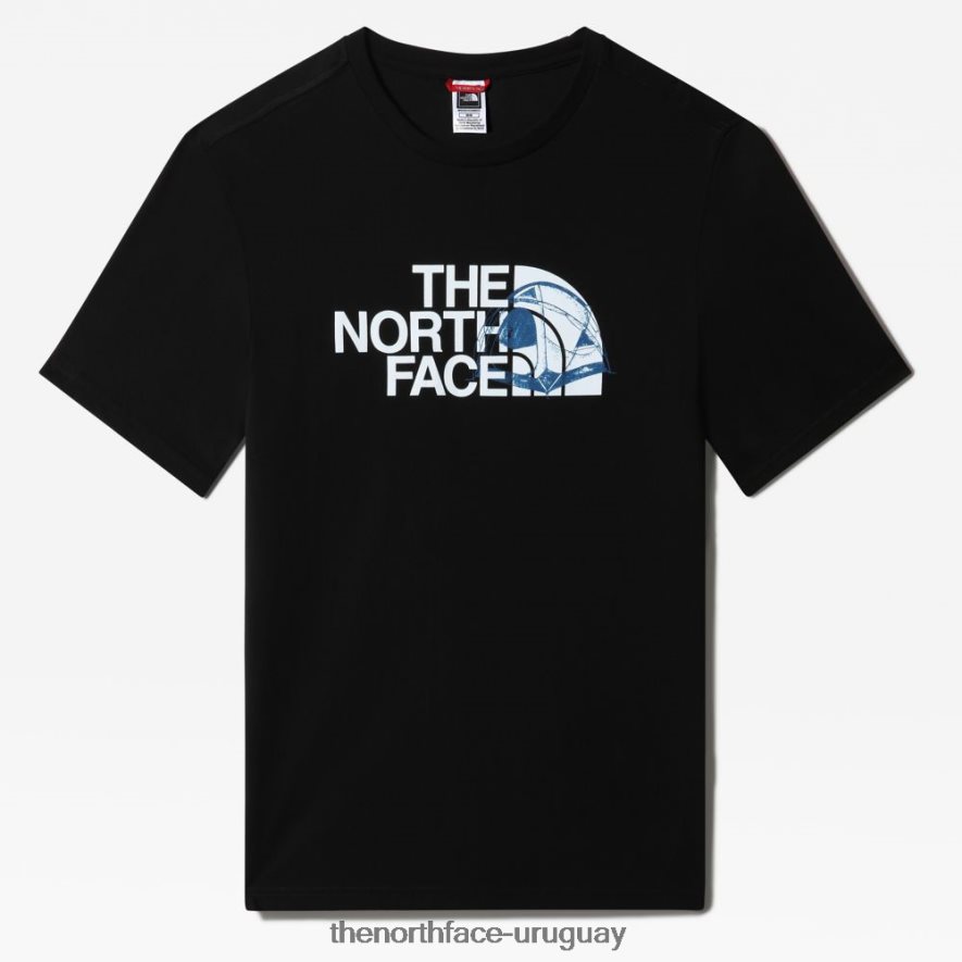 camiseta con gráfico de media cúpula para hombre 2RRLTN1499 negro The North Face