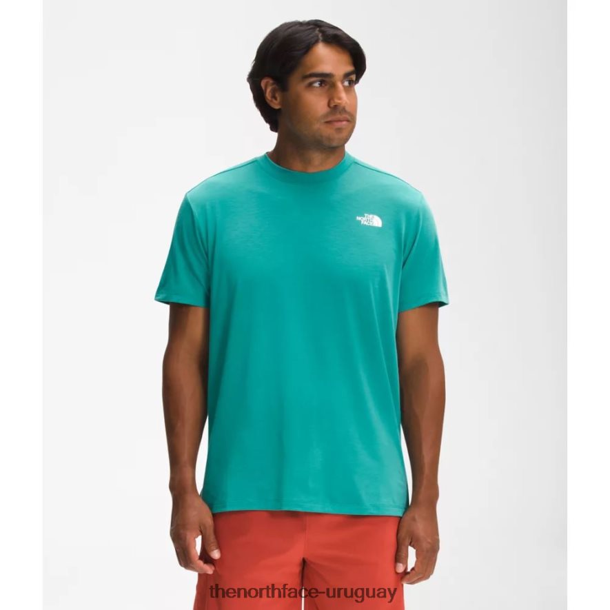 camiseta de manga corta para hombre 2RRLTN6105 verde porcelana The North Face