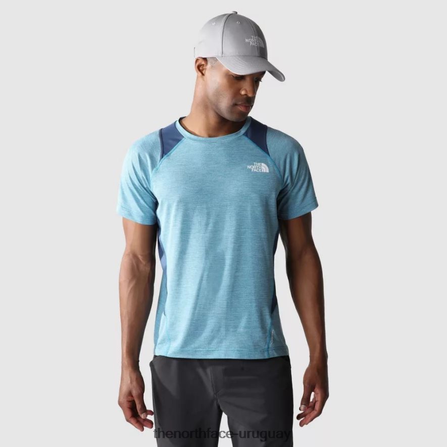 camiseta deportiva para hombre al aire libre glaciar 2RRLTN1244 azul blanco The North Face