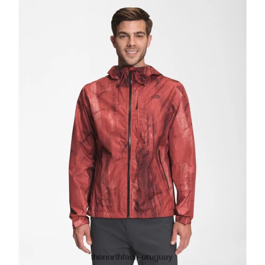 chaqueta alta vista estampada para hombre 2RRLTN4767 granito rojo The North Face