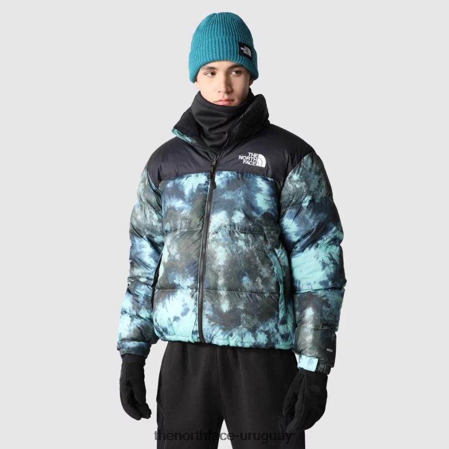 chaqueta de plumas retro nuptse con estampado 1996 para hombre 2RRLTN1259 hielo de wasabi The North Face