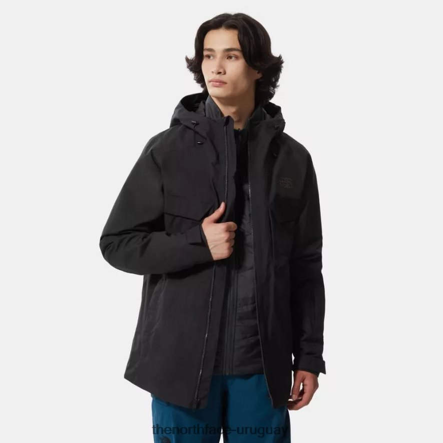 chaqueta triclimate con cremallera de cuatro barriles para hombre 2RRLTN181 negro The North Face