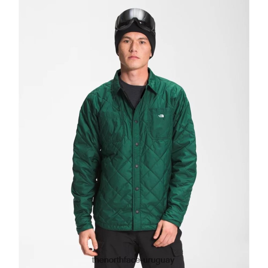 franela aislada fort point para hombre 2RRLTN3260 verde noche The North Face