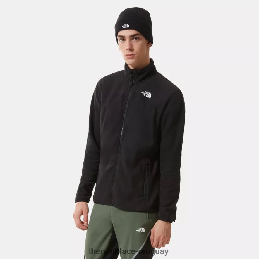 Polar 100 Glacier con cremallera completa para hombre. 2RRLTN1184 negro The North Face