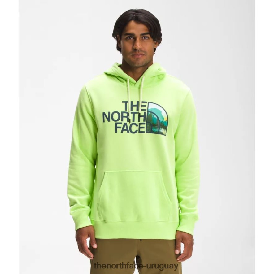 sudadera con capucha de media cúpula para hombre 2RRLTN3435 verde The North Face