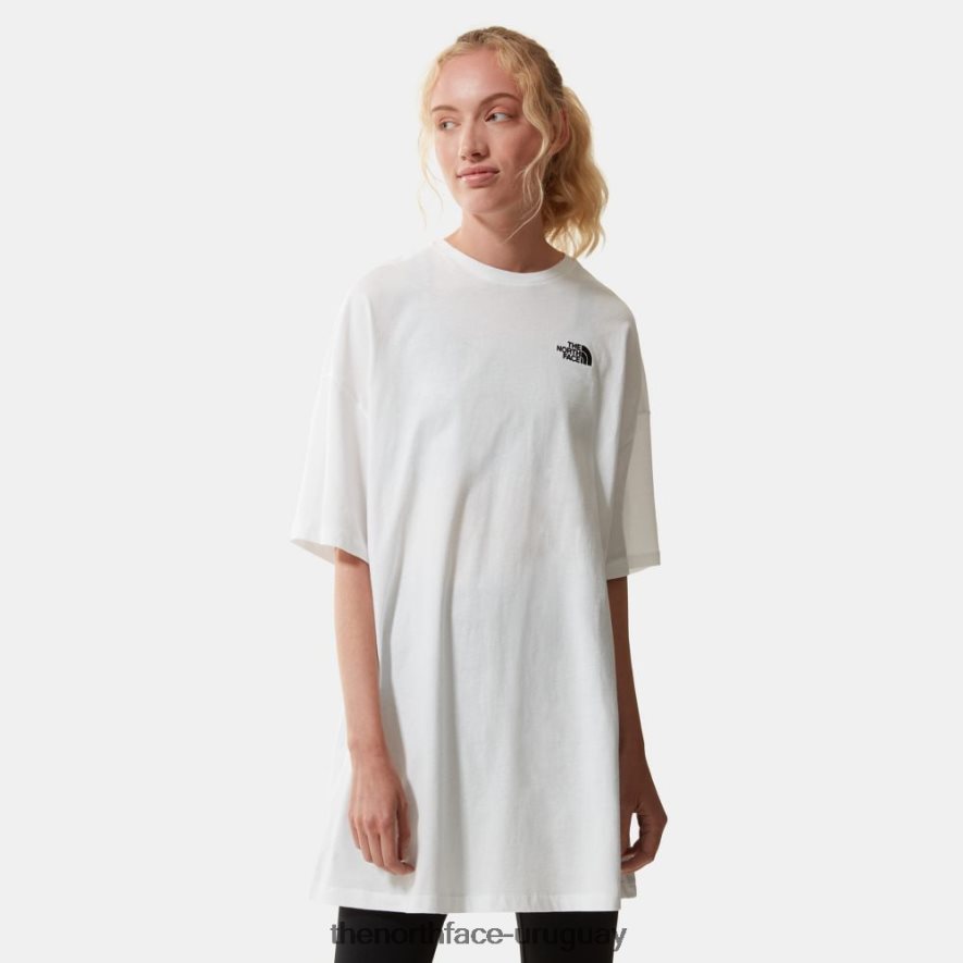 vestido de camiseta de mujer 2RRLTN863 blanco The North Face