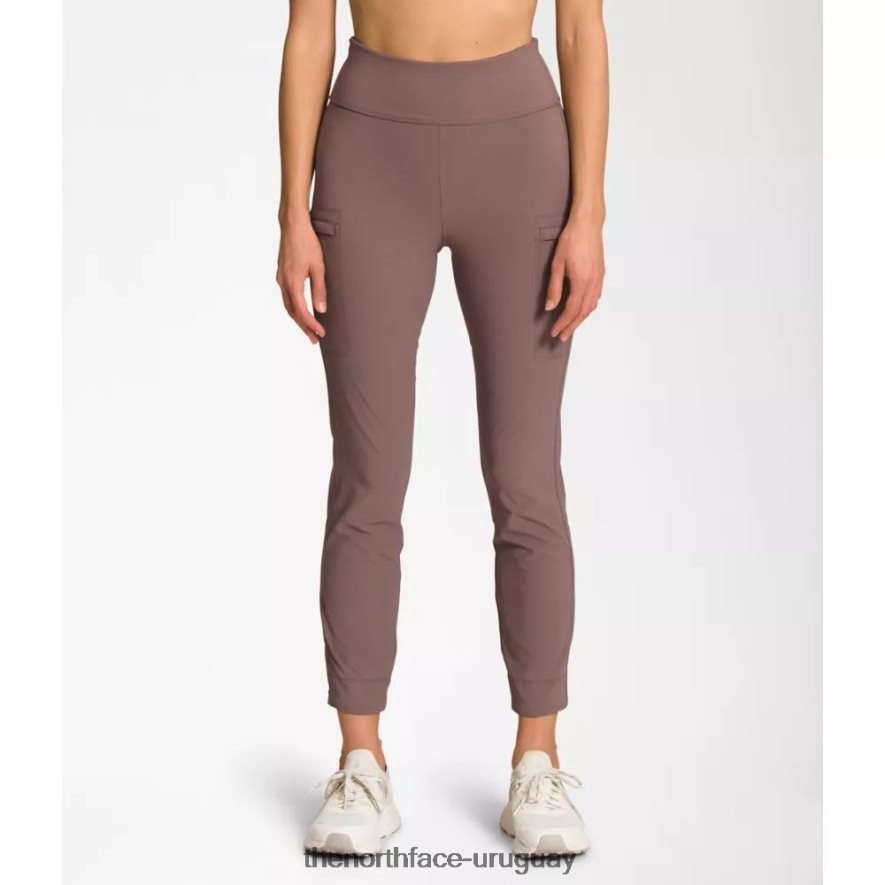 pantalones pitillo de talle alto utilitarios laterra para mujer 2RRLTN5673 color topo profundo The North Face