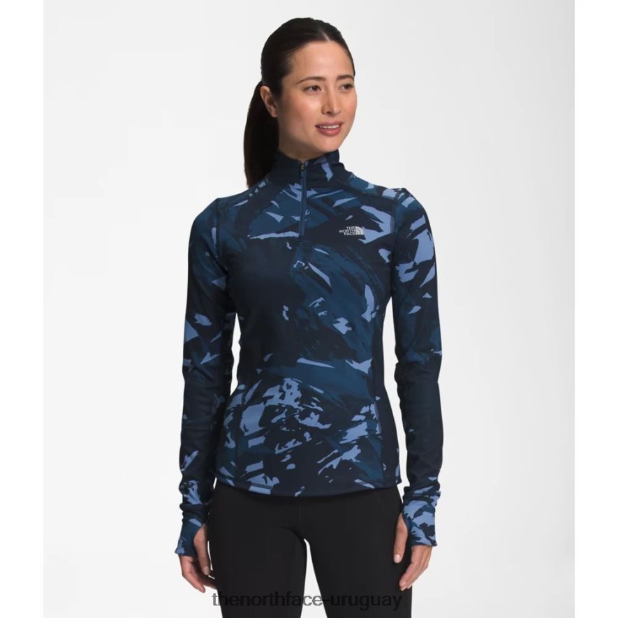 Cremallera esencial cálida de invierno estampada para mujer 2RRLTN6107 azul sombreado The North Face