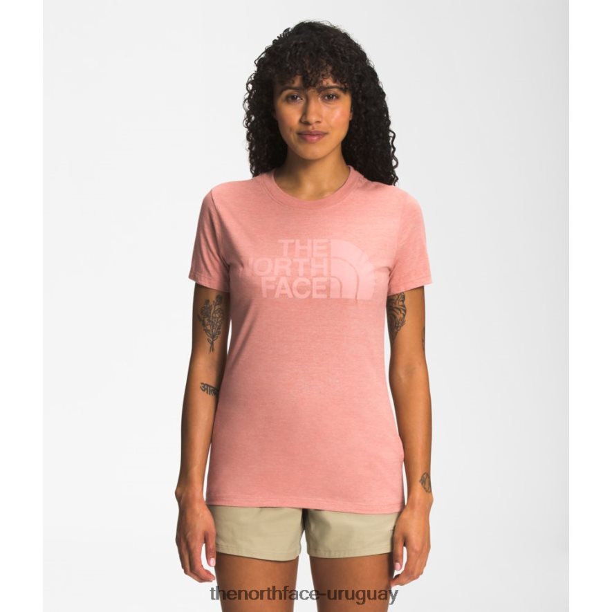 Camiseta de manga corta y media cúpula para mujer 2RRLTN5030 rosa del amanecer The North Face