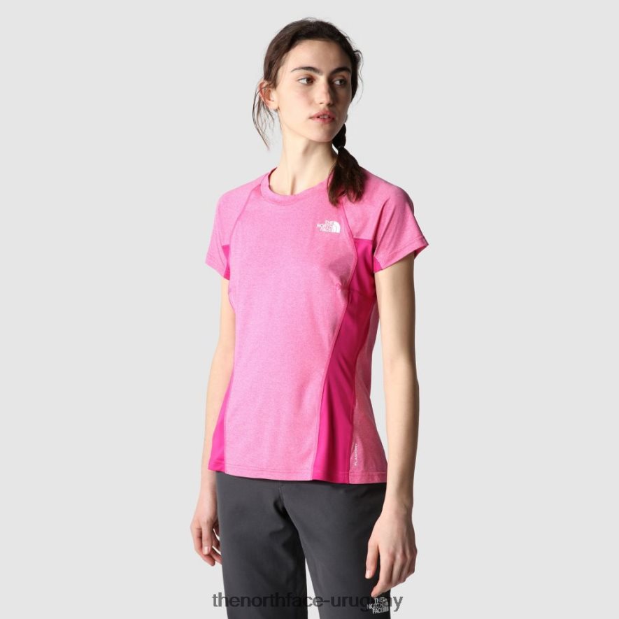 camiseta atlética al aire libre para mujer 2RRLTN1128 rosa fucsia The North Face