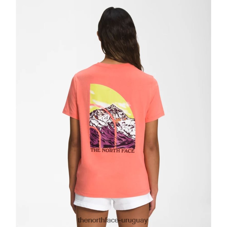 camiseta de manga corta con inyección gráfica para mujer 2RRLTN5504 amanecer coralino The North Face