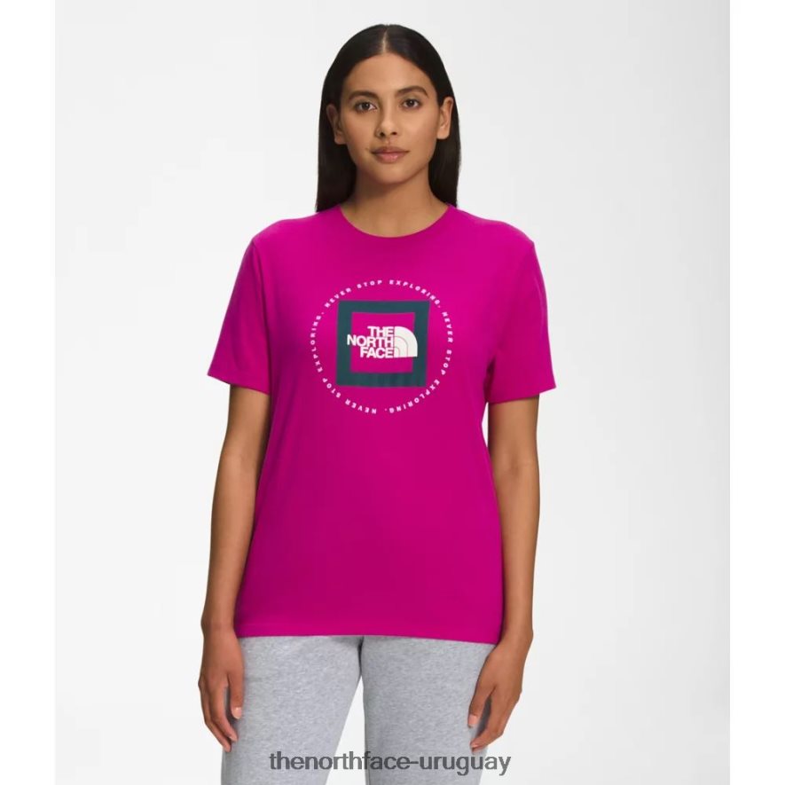 camiseta geo nse de manga corta para mujer 2RRLTN5548 rosa fucsia The North Face