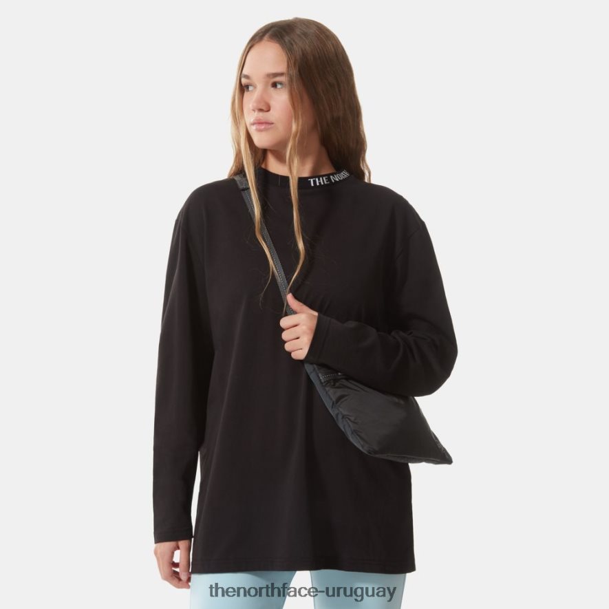 nueva camiseta de manga larga zumu para mujer 2RRLTN1228 negro The North Face