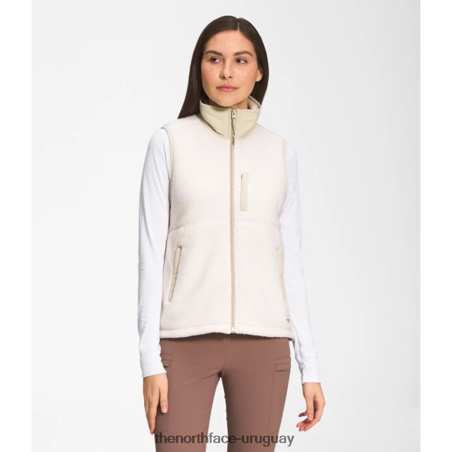 chaleco polar cragmont blanco gravel para mujer 2RRLTN4254 grava blanca The North Face