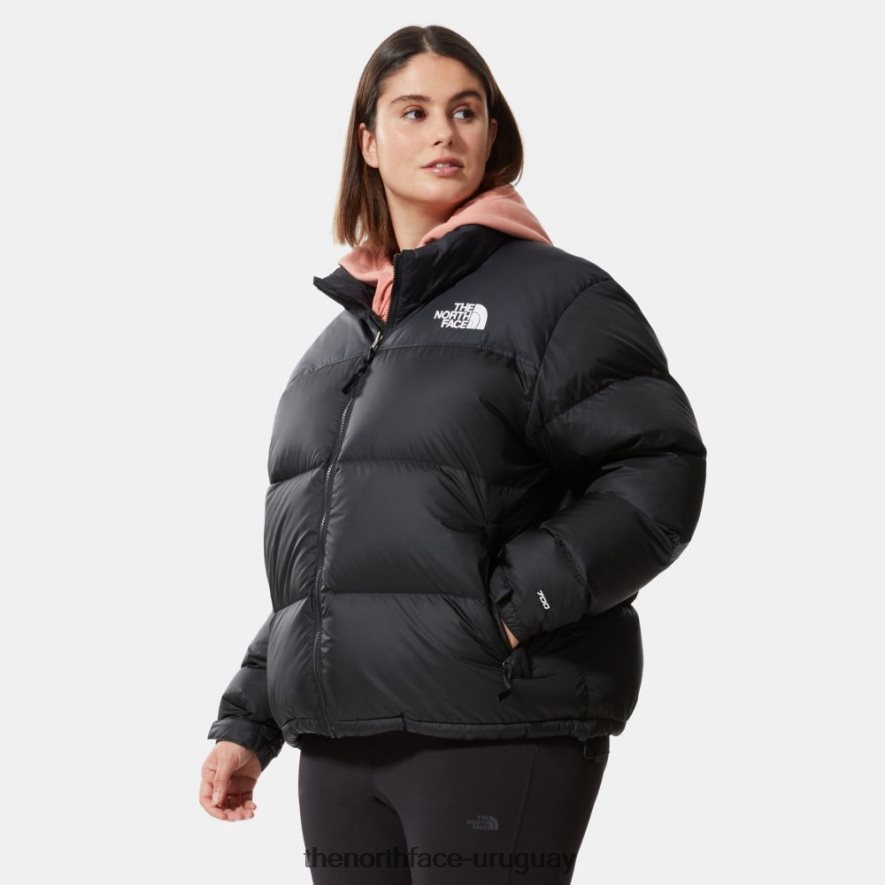 Chaqueta de plumón retro nuptse 1996 de talla grande para mujer 2RRLTN1476 negro The North Face