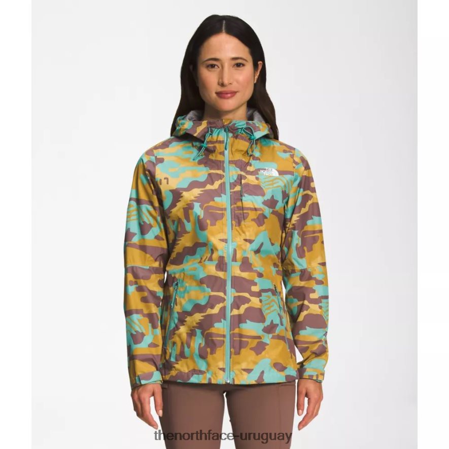 chaqueta alta vista estampada para mujer 2RRLTN4770 wasabi deslumbra The North Face