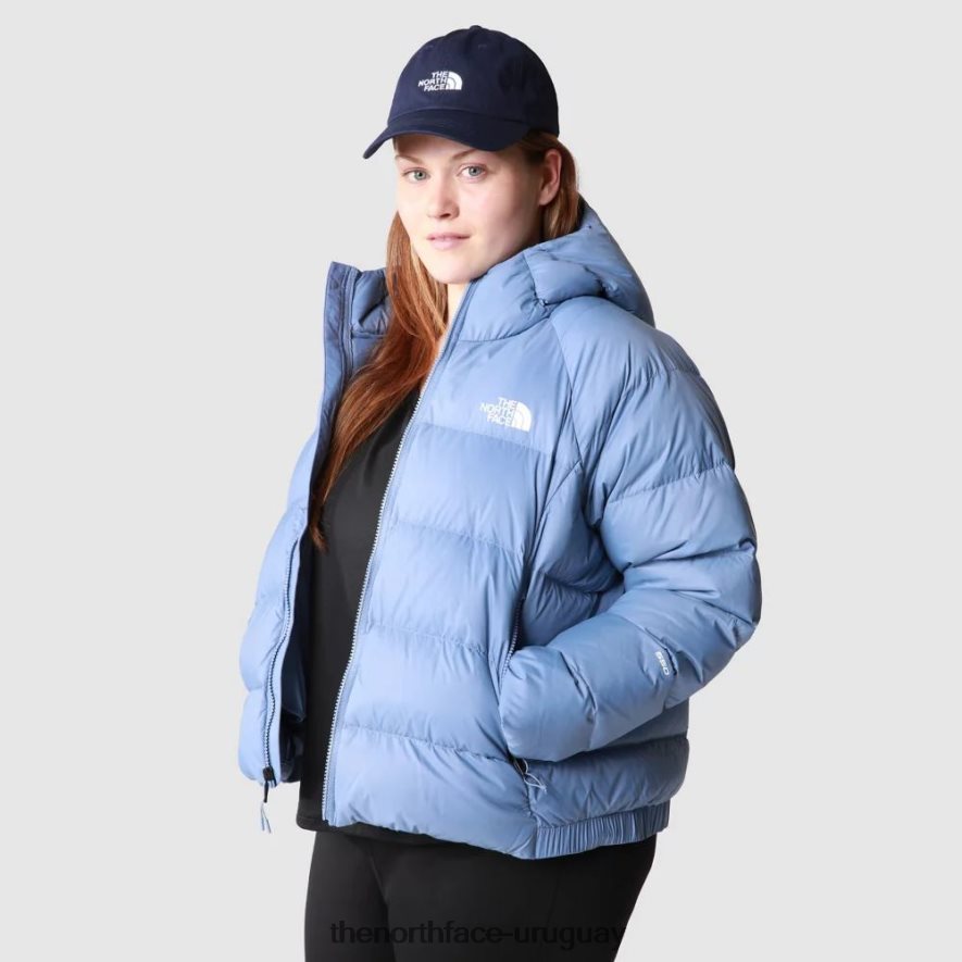 chaqueta con capucha de plumón hyalite de talla grande para mujer 2RRLTN2148 azul popular The North Face