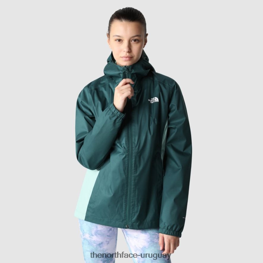 chaqueta con cremallera quest para mujer 2RRLTN904 verde The North Face