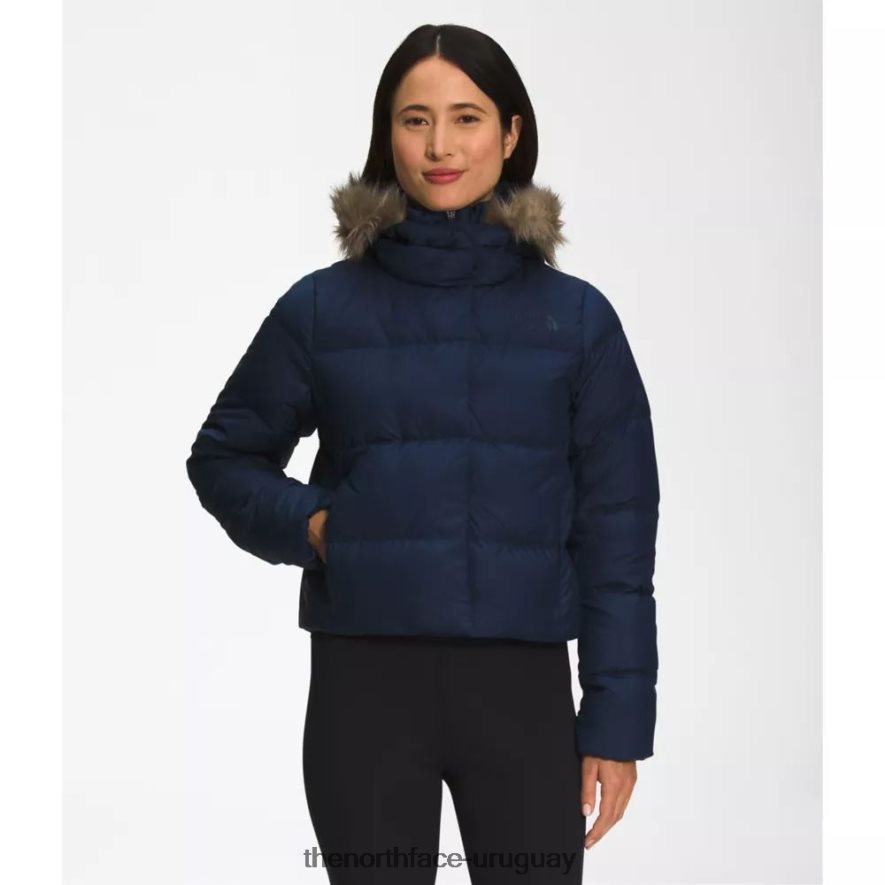 chaqueta corta de plumas New Dealio para mujer 2RRLTN4140 cumbre marina The North Face