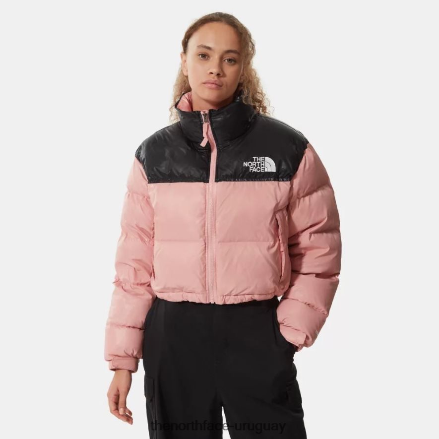 chaqueta corta nuptse mujer 2RRLTN1065 bronceado rosa The North Face