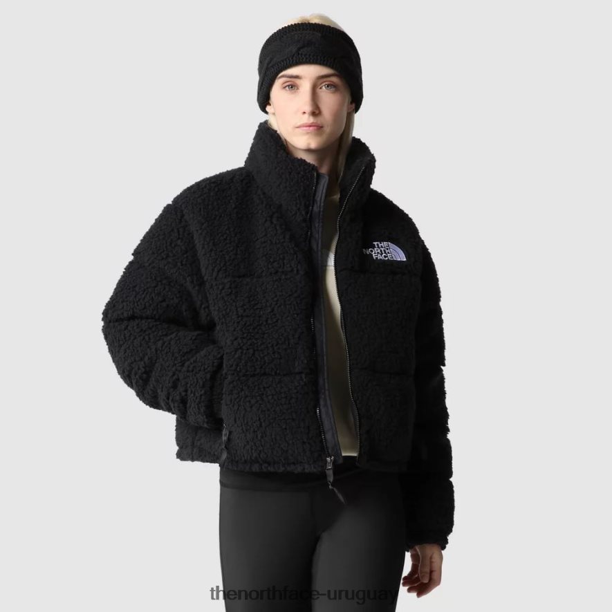 chaqueta nuptse de pelo alto para mujer 2RRLTN1856 negro The North Face