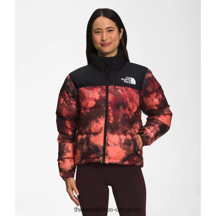 chaqueta nuptse retro 1996 estampada para mujer 2RRLTN4272 amanecer coralino The North Face