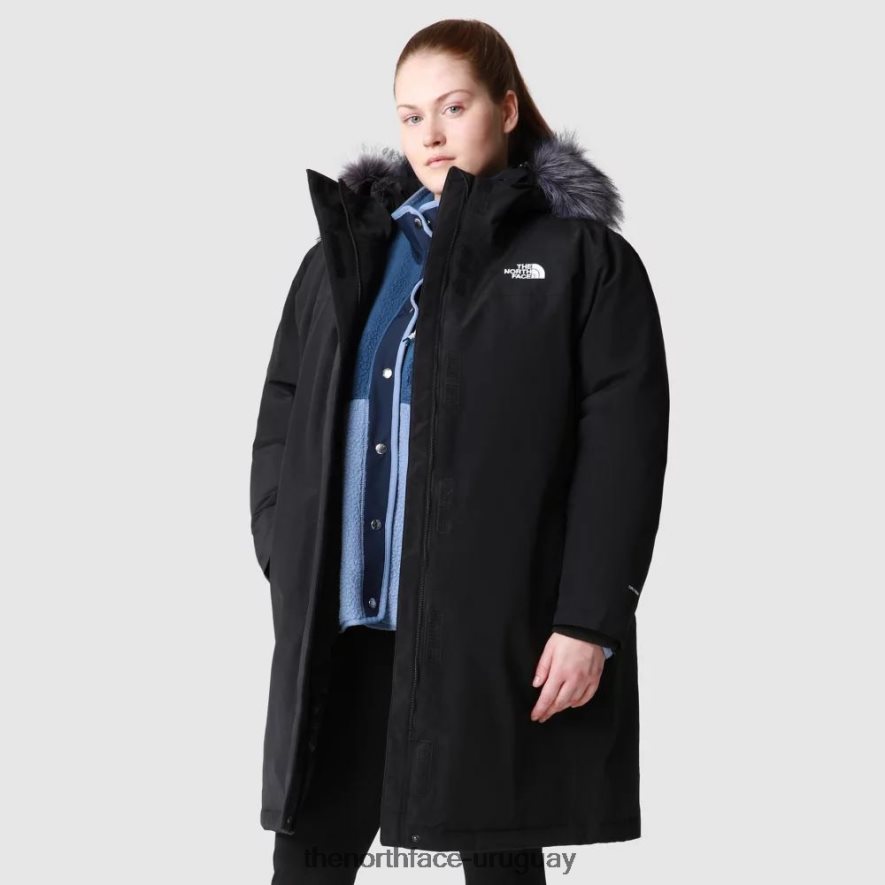 parka ártica de talla grande para mujer 2RRLTN1807 negro The North Face