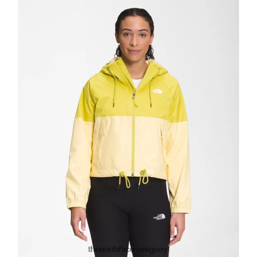 sudadera con capucha anora lluvia mujer 2RRLTN4824 amarillo ácido The North Face