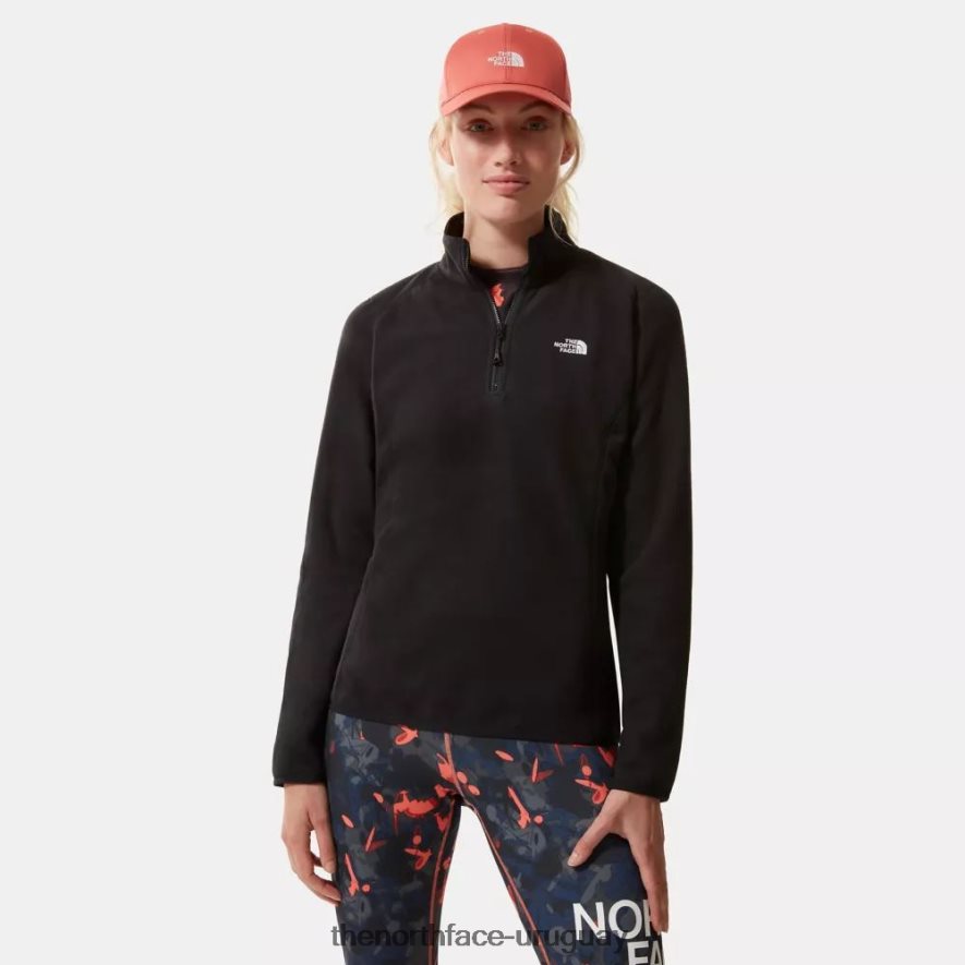 Polar 100 Glacier para mujer con cremallera 1/4. 2RRLTN1153 negro The North Face