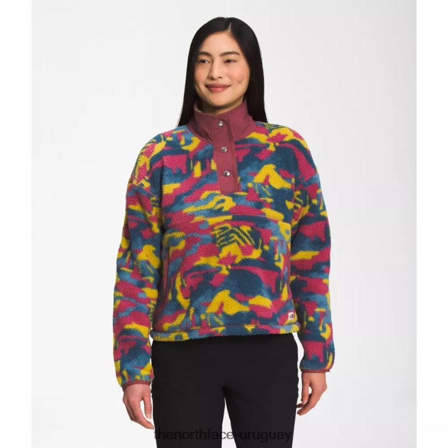 broche polar cragmont estampado para mujer 2RRLTN6033 deslumbramiento azul The North Face