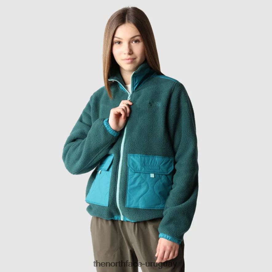 chaqueta polar con cremallera completa para mujer Royal Arch 2RRLTN1625 verde The North Face