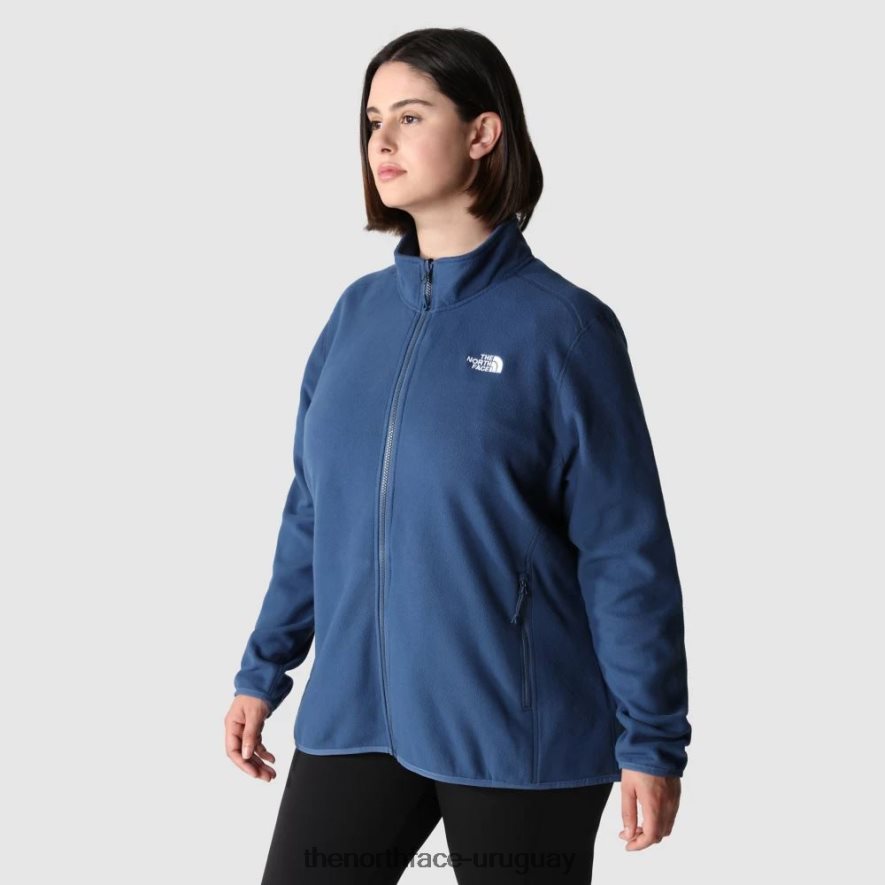 polar con cremallera completa para mujer talla grande 100 glacier 2RRLTN1562 azul sombreado The North Face