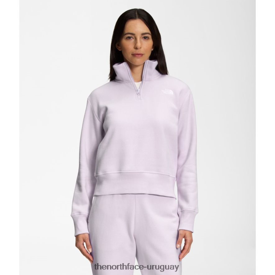 polar con cremallera estándar para mujer 2RRLTN5491 niebla de lavanda The North Face