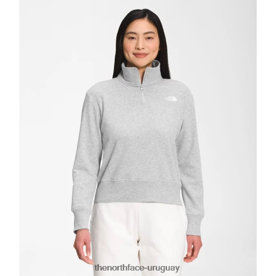 polar con cremallera estándar para mujer 2RRLTN5493 gris The North Face