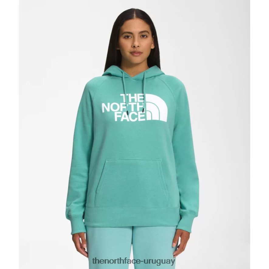 sudadera con capucha de media cúpula para mujer 2RRLTN5388 wasabi The North Face