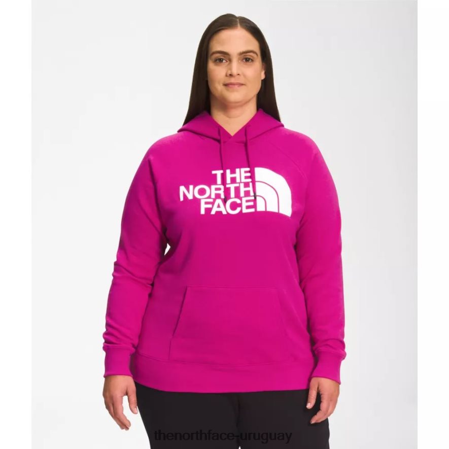 sudadera con capucha de media cúpula para mujer 2RRLTN5811 rosa fucsia The North Face