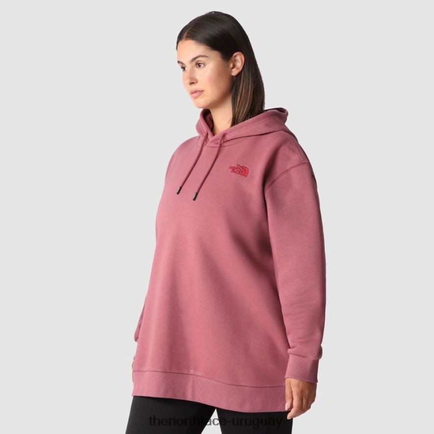 sudadera con capucha esencial de gran tamaño para mujer de talla grande 2RRLTN1141 jengibre The North Face