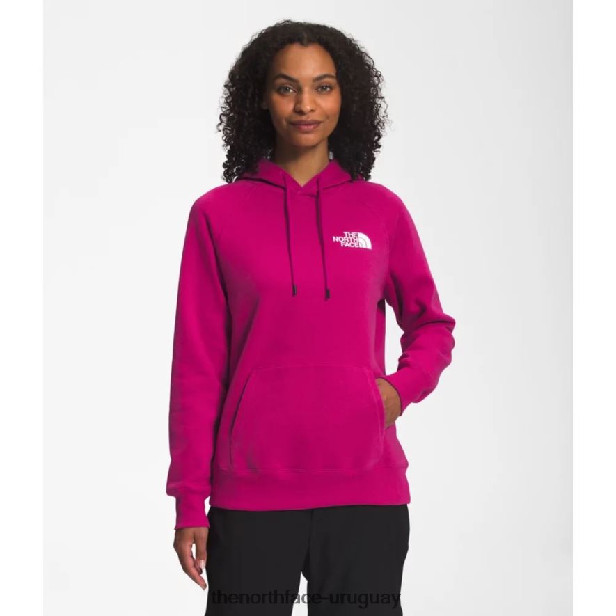 sudadera con capucha geo nse para mujer 2RRLTN5541 rosa fucsia The North Face