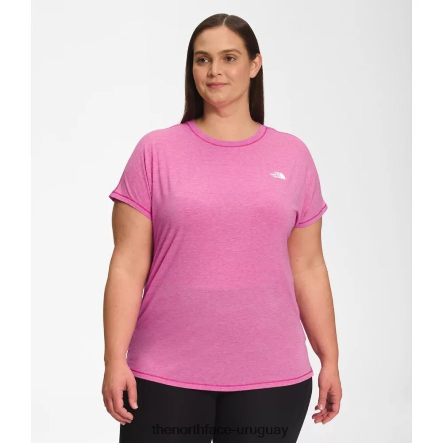 Mujer Plus Wander con abertura y manga corta. 2RRLTN5851 rosa fucsia The North Face