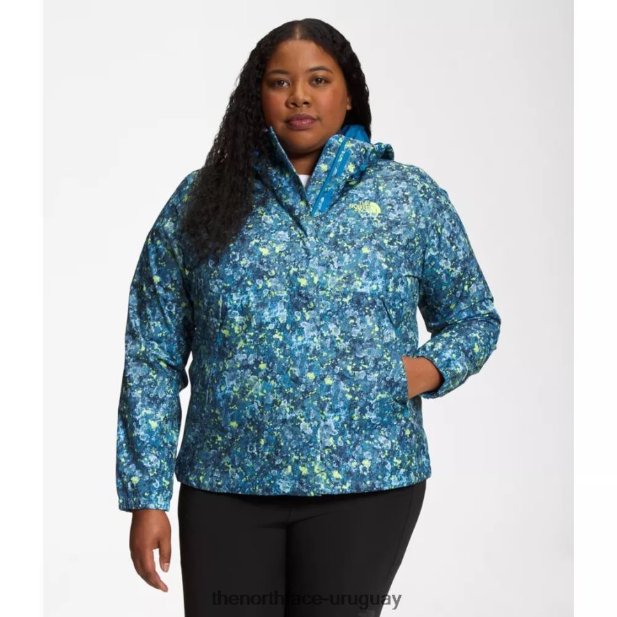 chaqueta anora estampada plus mujer 2RRLTN5017 liquen azul The North Face