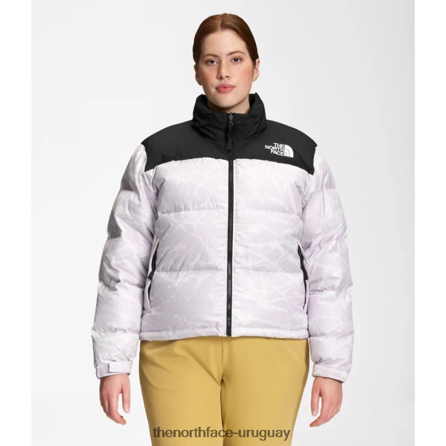 chaqueta nuptse retro 1996 estampada para mujer 2RRLTN5015 niebla de lavanda The North Face