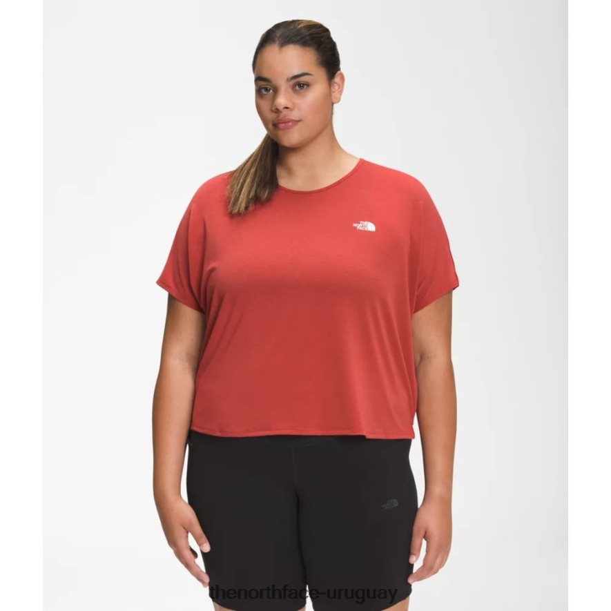 mujer plus Wander crossback manga corta 2RRLTN4950 especias rojas The North Face