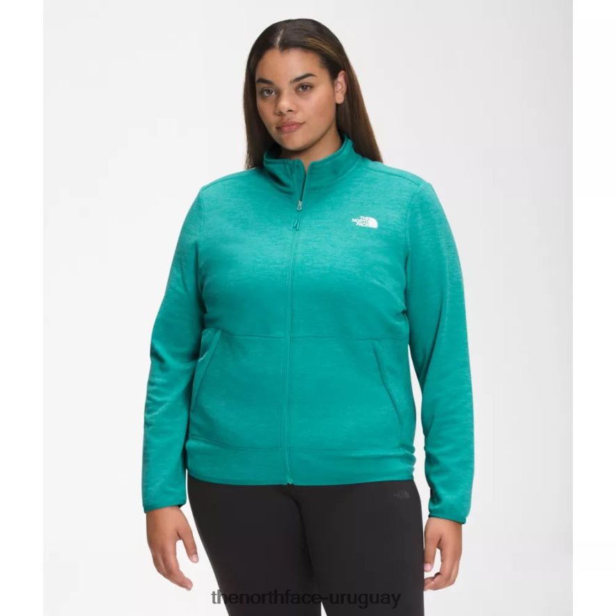 mujer plus canyonlands cremallera completa 2RRLTN4910 verde porcelana The North Face