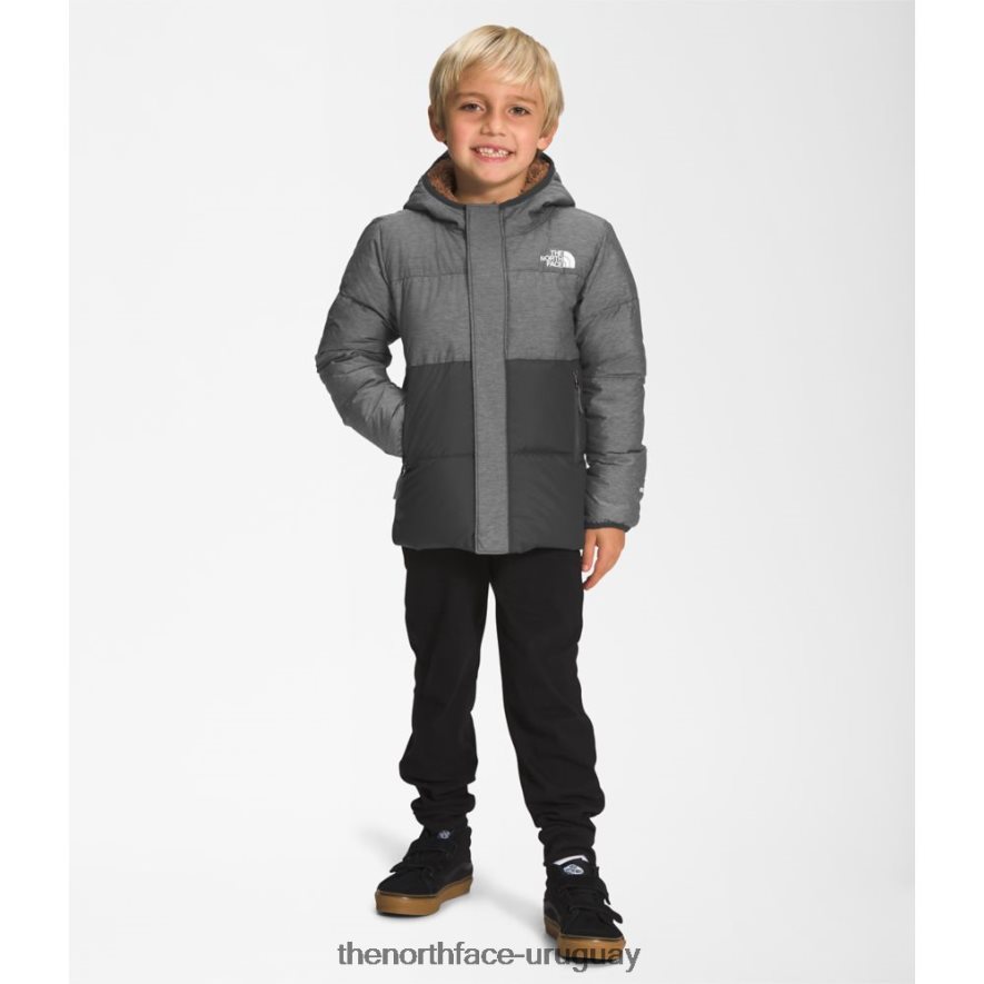 chaqueta con capucha North Down para niños 2RRLTN5298 gris The North Face